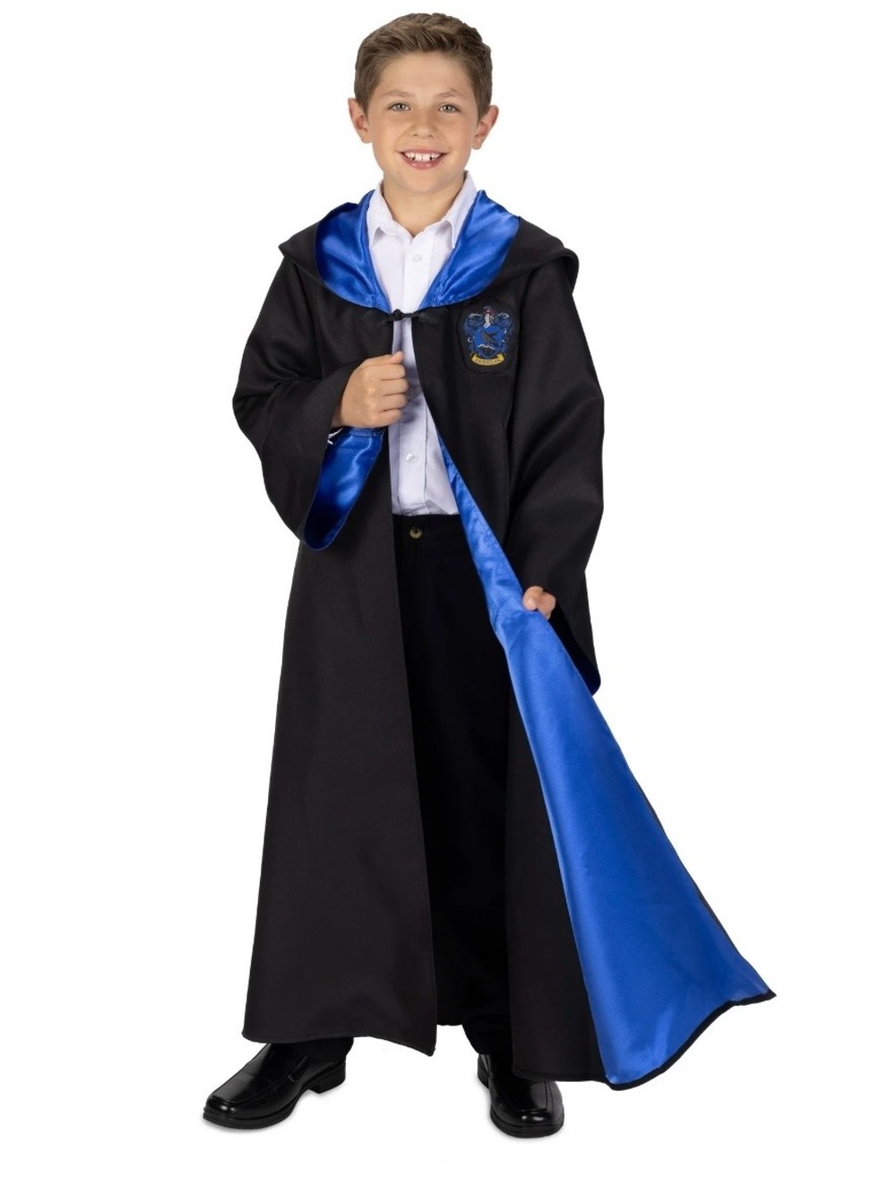 Harry Potter Kids Wizard Robe. Pick - Hufflepuff (Yellow) or Ravenclaw (Blue) - Picture 6 of 13